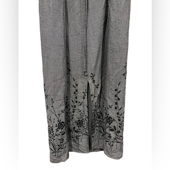 Vintage Gray Straight Michael Taylor Maxi Dress 90s Vibes 2X Sleeveless - Picture 3 of 8